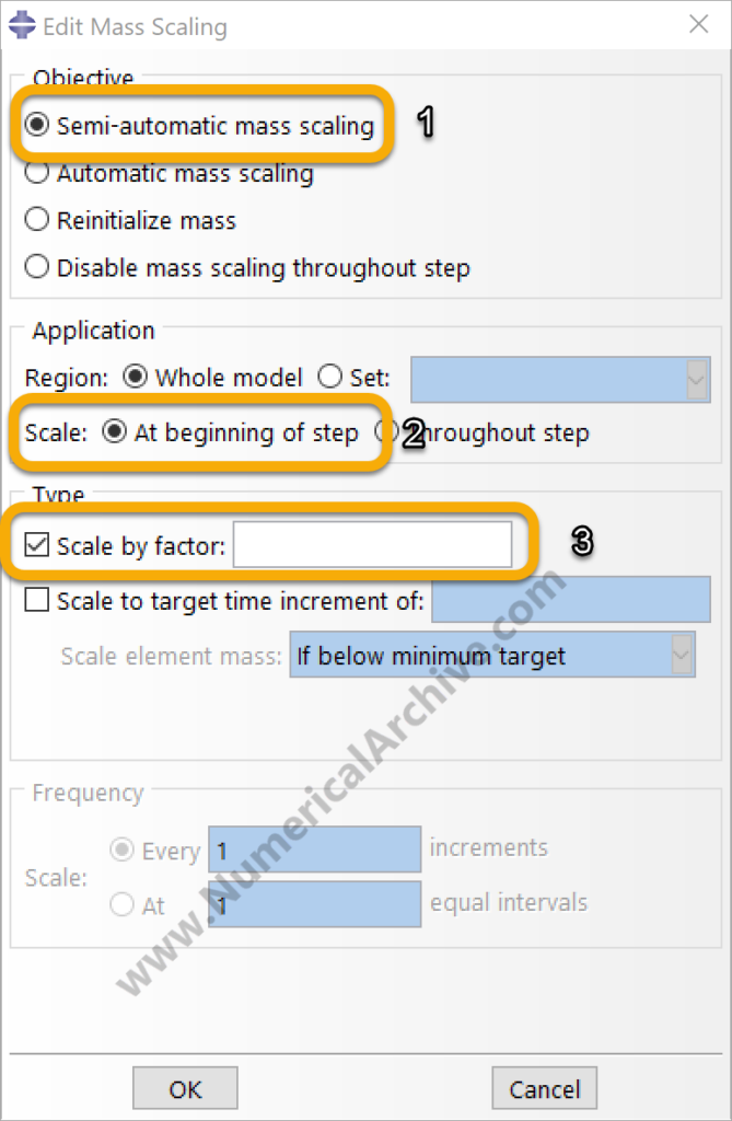 Defining a fixed mass scaling factor in Abaqus Explicit
