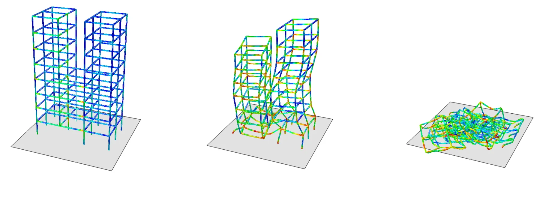 Progressive collapse analysis of a multistory frame