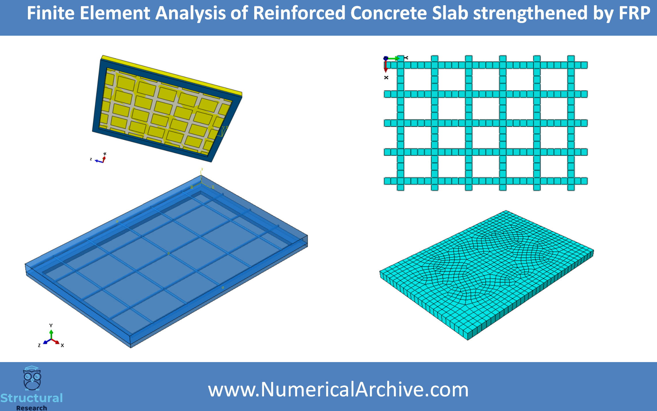 FRP-Strengthened Reinforced Concrete Slab — ABAQUS Video Tutorial thumbnail 2