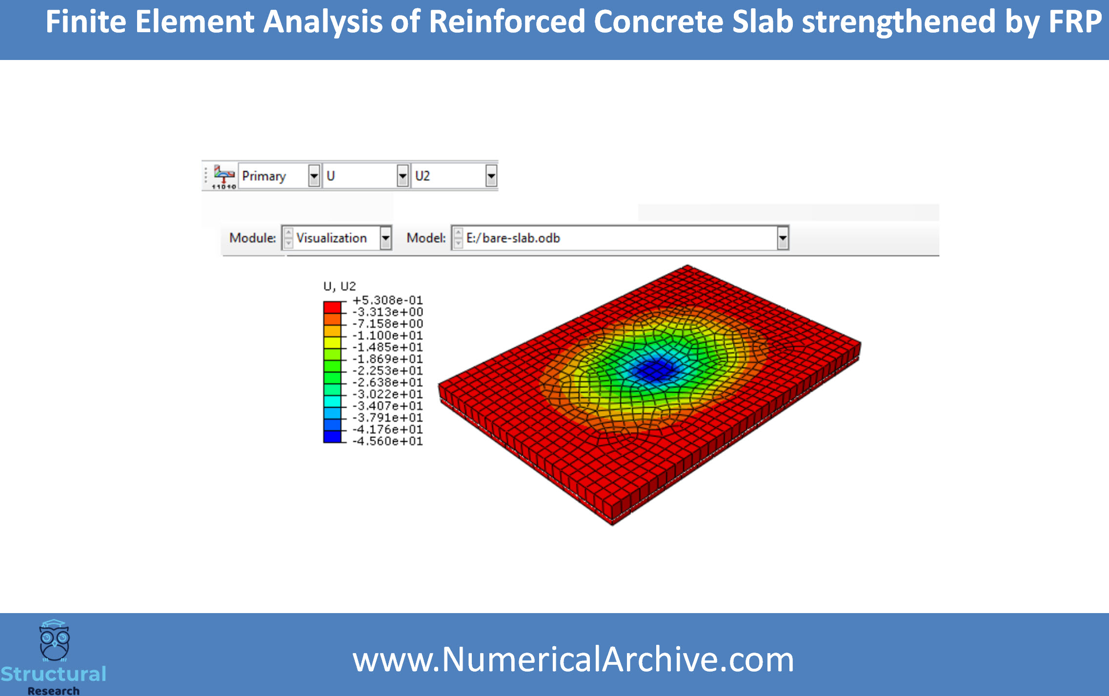 FRP-Strengthened Reinforced Concrete Slab — ABAQUS Video Tutorial thumbnail 3