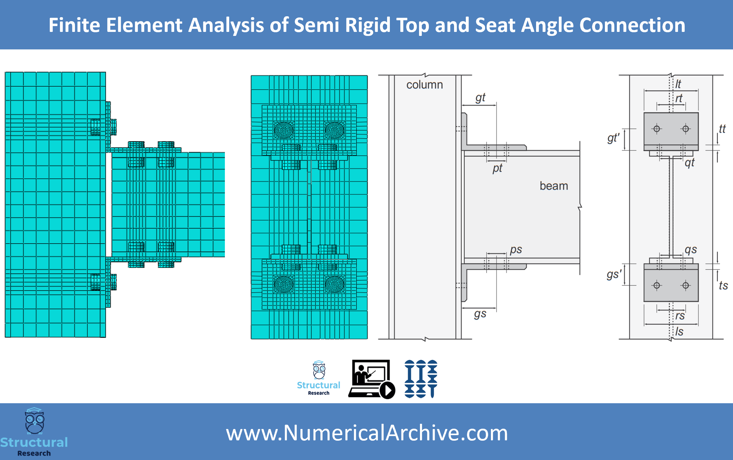 Semi-Rigid Top-and-Seat Angle Connection — Validated ABAQUS Model thumbnail 2