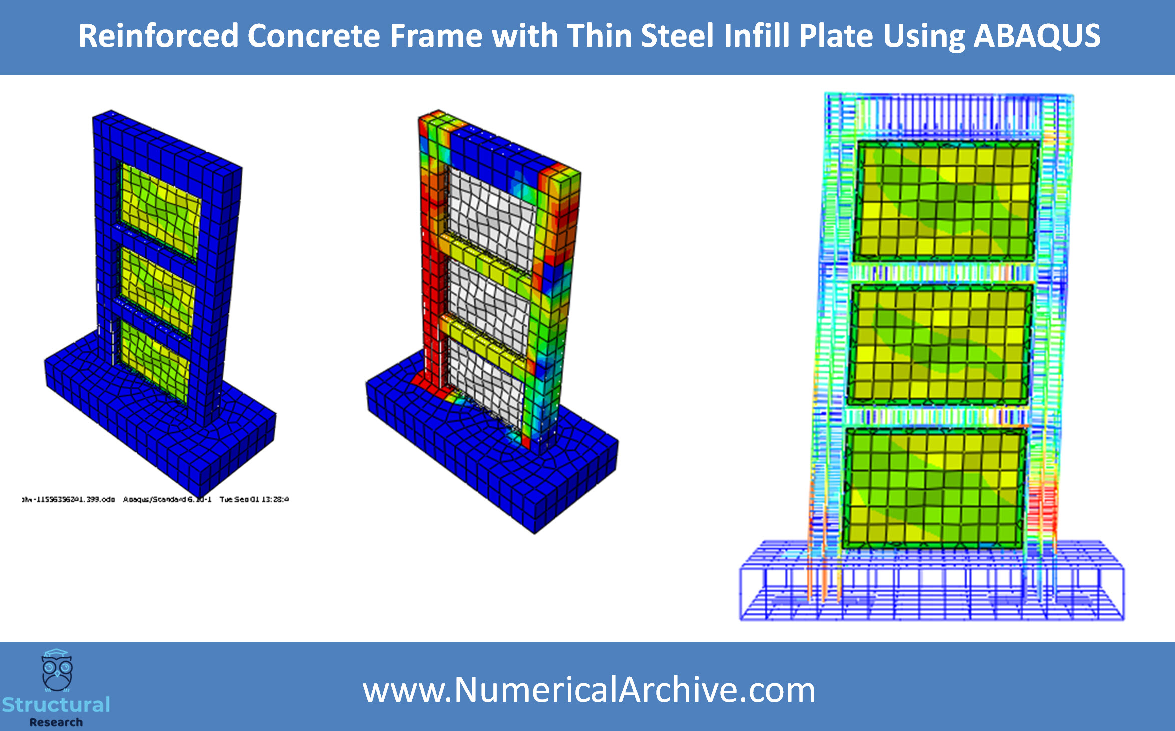 Reinforced Concrete Frame with Thin Steel Infill Plate — ABAQUS Model thumbnail 3
