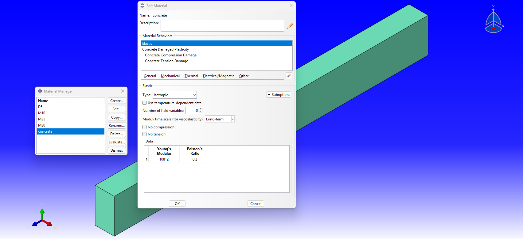 Concrete Damage Plasticity material definition in Abaqus without exposing a universal parameter recipe