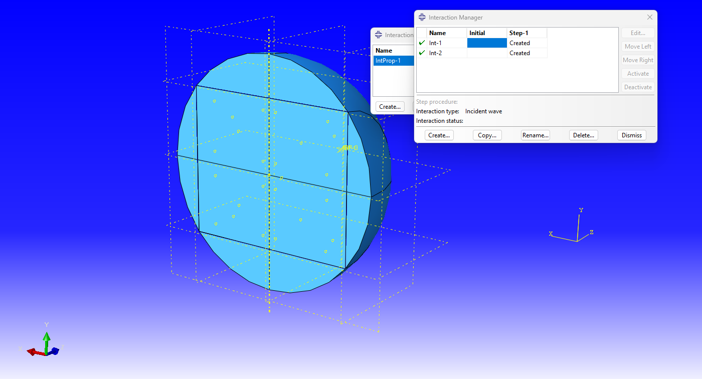 Abaqus Edit Interaction window for CONWEP incident wave loading